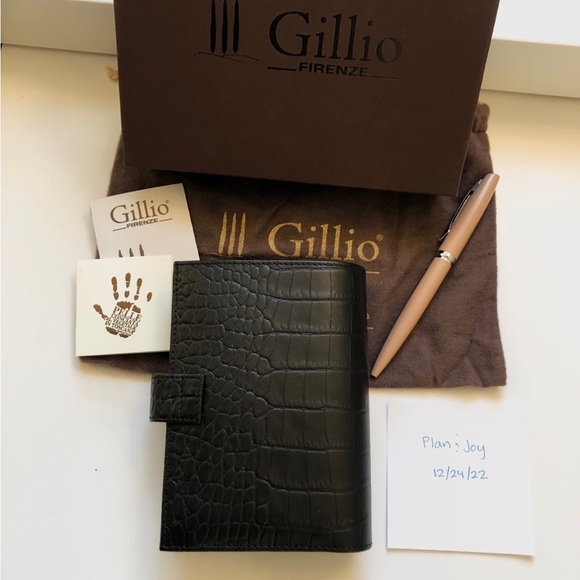 Gillio Firenze Mini Mia Cara in Black Matte Croco - Picture 2 of 8